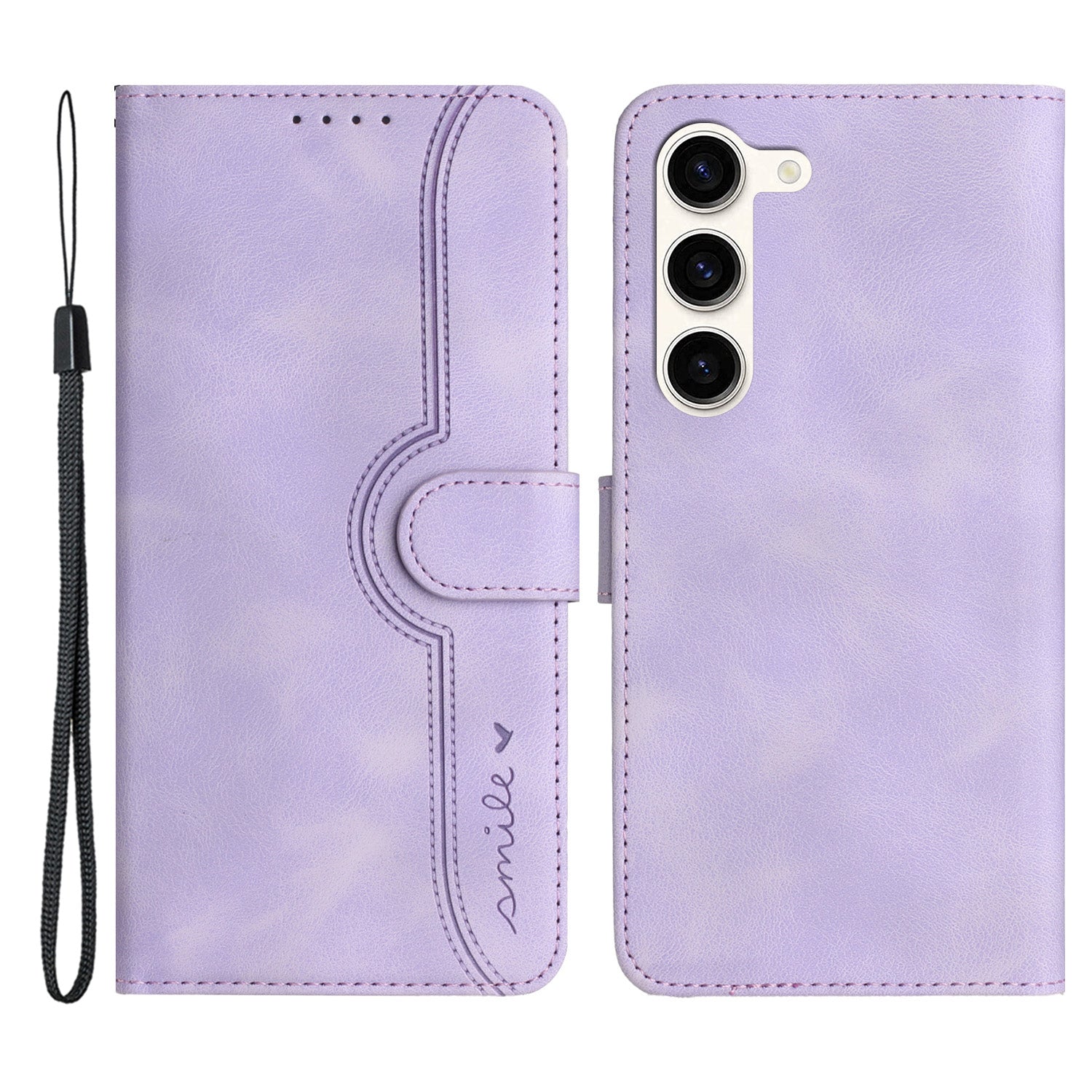 YX003 Pro Samsung Galaxy S23 Pouzdro na mobilní telefon odolný proti poškrábání PU kožený stojánek na peněženku Kryt se vzorem úsměvu YX003 Pro Samsung Galaxy S23 Pouzdro na mobilní telefon odolný proti poškrábání PU kožený stojánek na peněženku Kryt se vzorem úsměvu